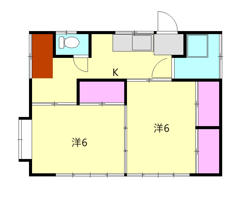 野地貸家の間取り