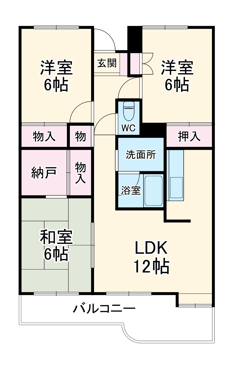 小枝ハイツの間取り