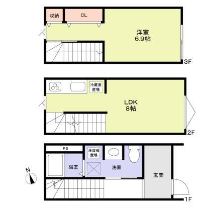 MOK-TERRACE AXISの間取り