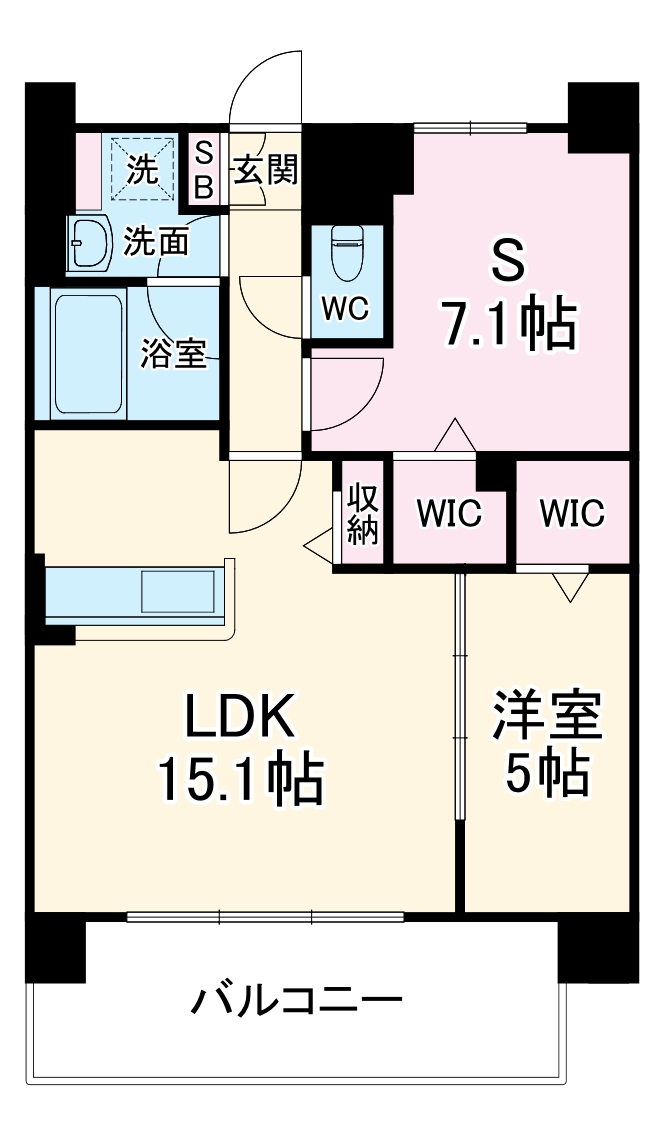 メゾンドボヌール弁天町の間取り