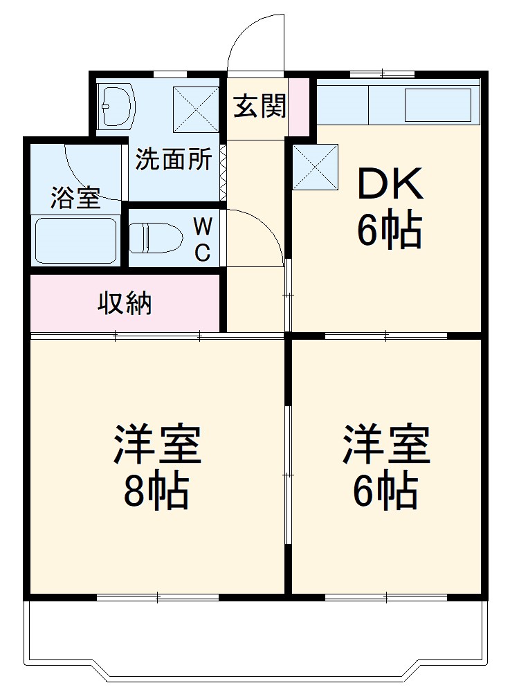 マンションレインボーⅡの間取り