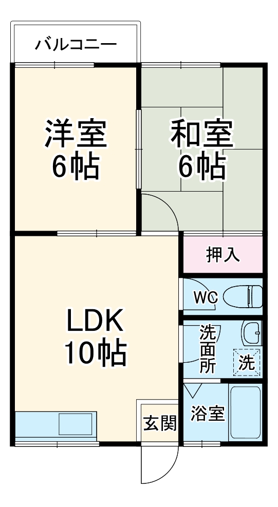 リリーハウス1号棟の間取り