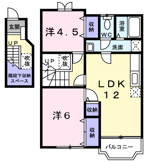 シークエストＢ・02020号室の間取り