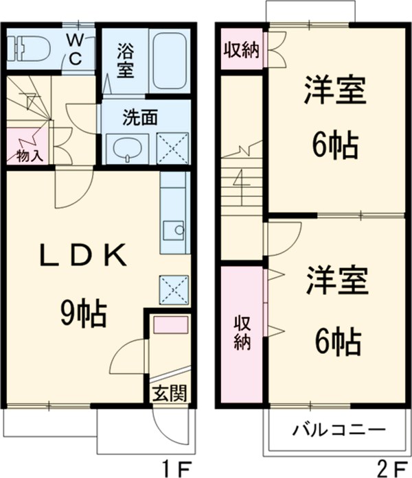メゾネット旭の間取り