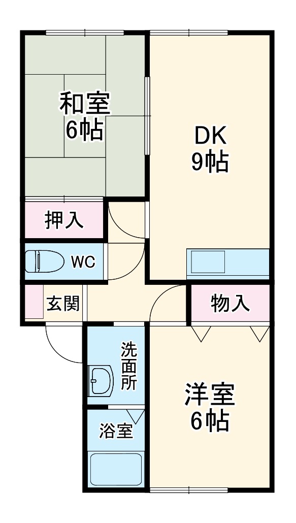 セジュールハピネスAの間取り