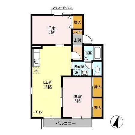 セジュール茂原公園の間取り