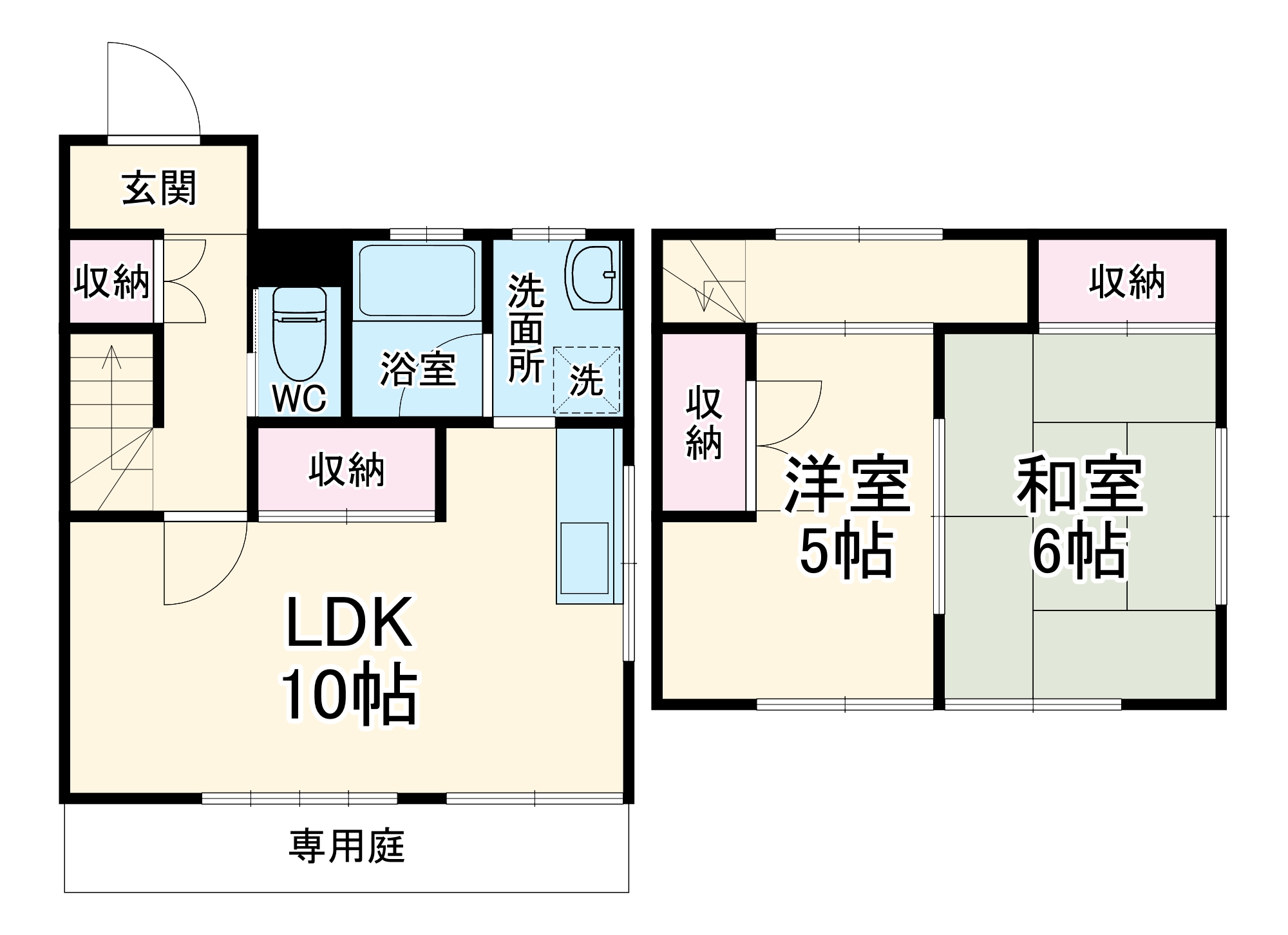 和合町貸家・-号室の間取り