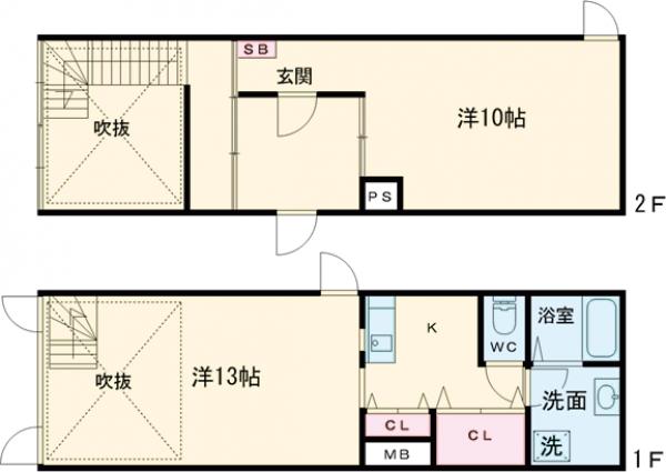 Quad Courtの間取り