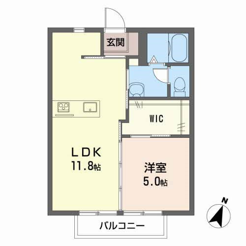 プランドール赤代Aの間取り