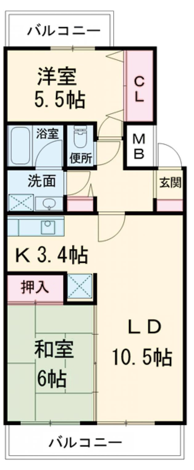 フィール天神町３号館・406号室の間取り