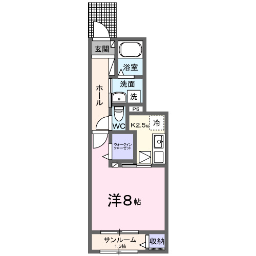 フォレストソレイユⅧ・01020号室の間取り