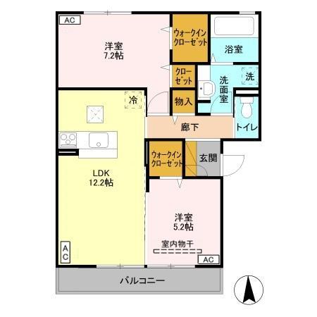 カーサ グランデ・103号室の間取り