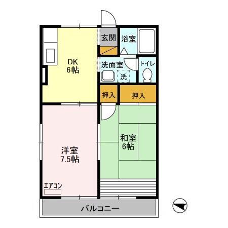 ヴェルデめいわ Bの間取り