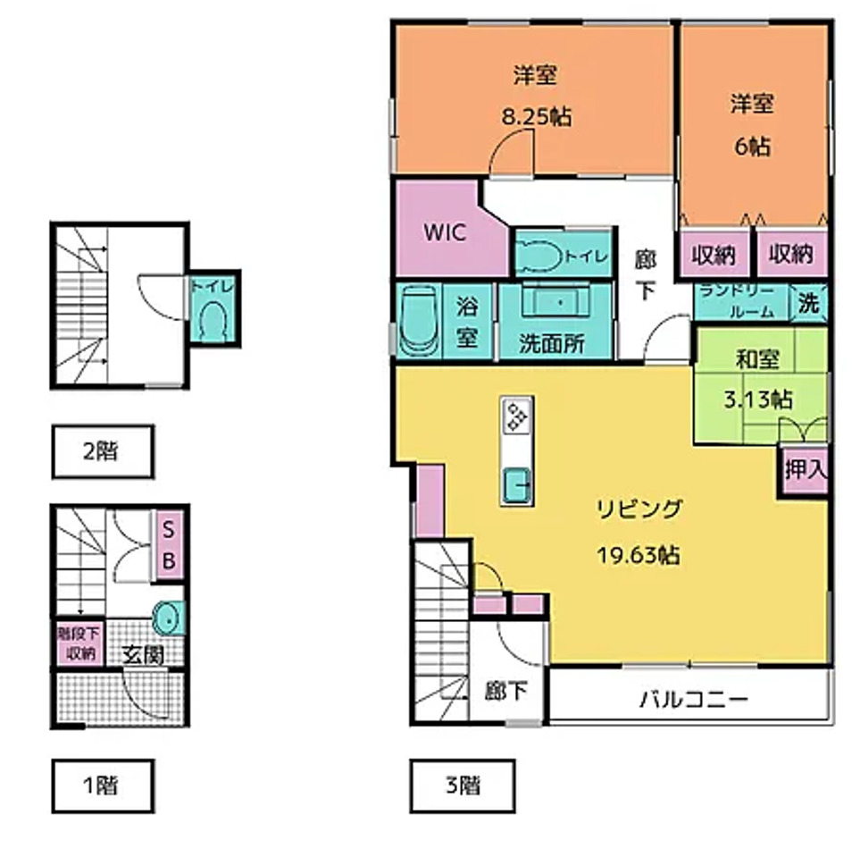 Honer wood上石町の間取り