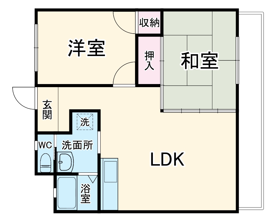 ひまわりハイツの間取り