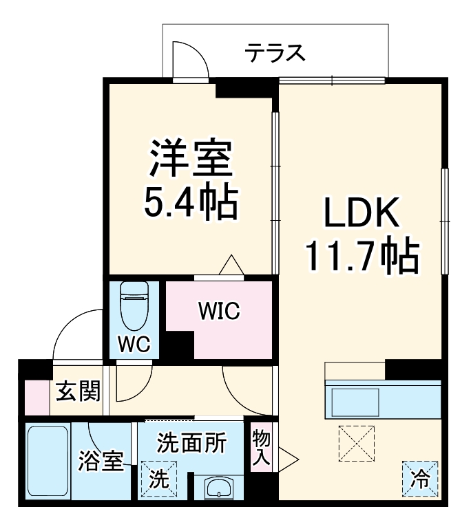 （仮）ＤーＲＯＯＭ相之川３丁目ＰＪ新築工事・101号室の間取り