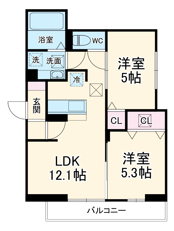Noble Villa針ヶ谷の間取り