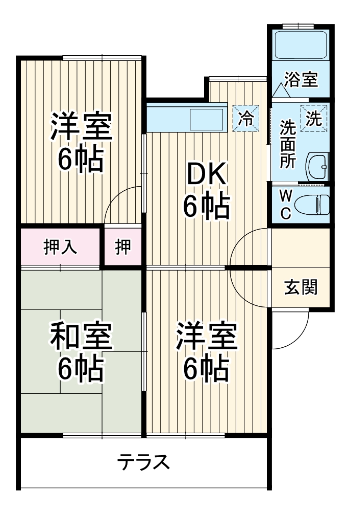 コーポ久保寺Aの間取り