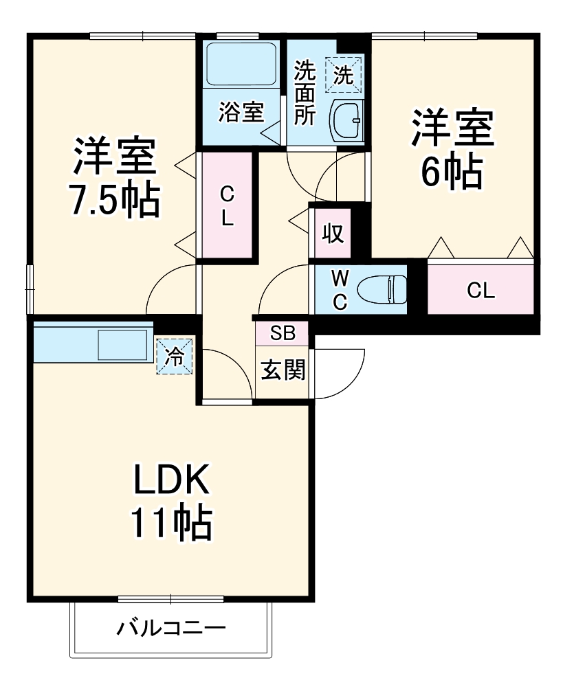 ソフィア・パーク B棟の間取り