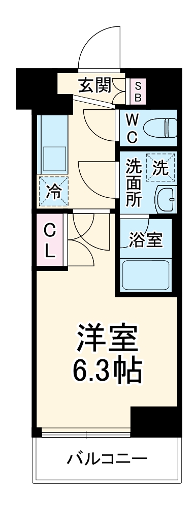 ARCOBALENO YOKOHAMA NEGISHI・304号室の間取り