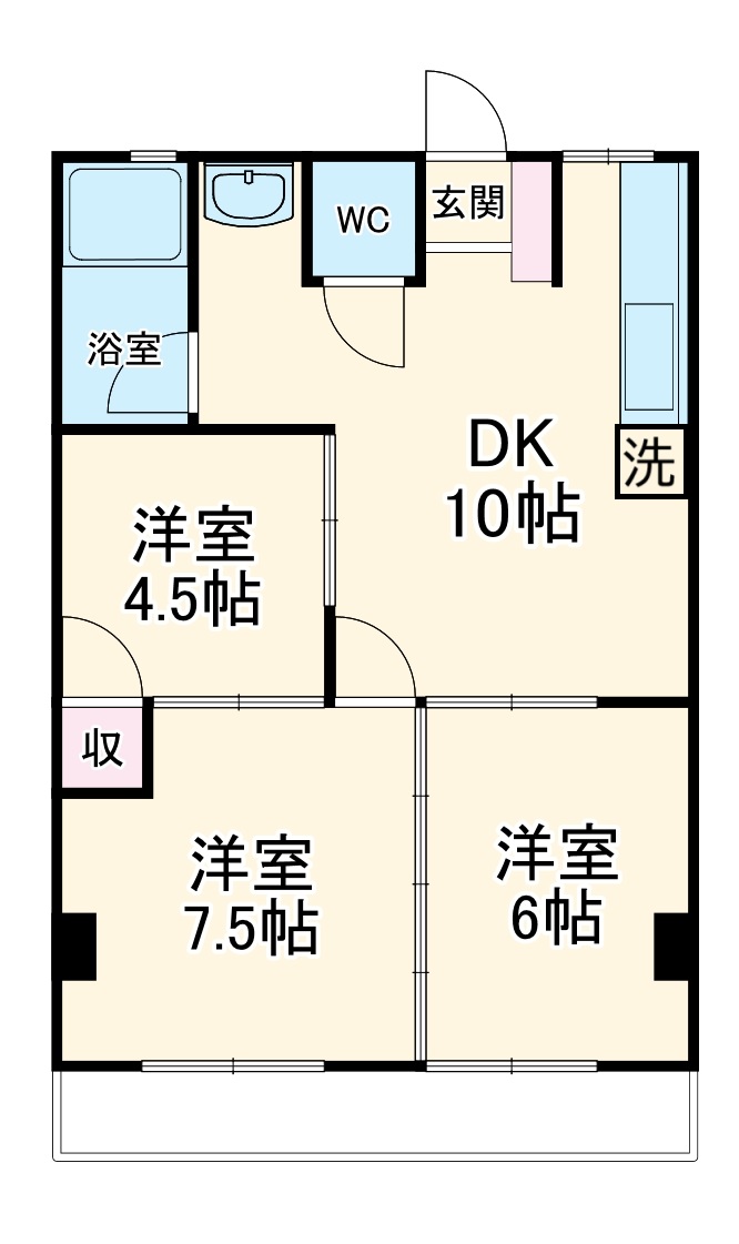 城西ハイツの間取り