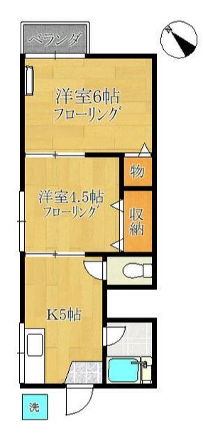 ハイツ大沢の間取り