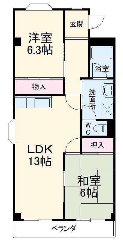 サンステージ滝ノ水の間取り