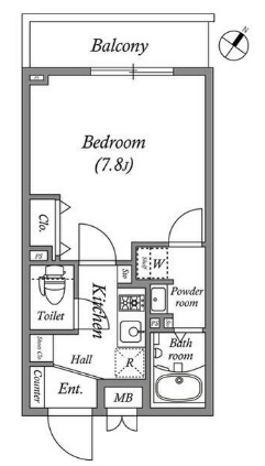 ルネサンスコート王子・0402号室の間取り