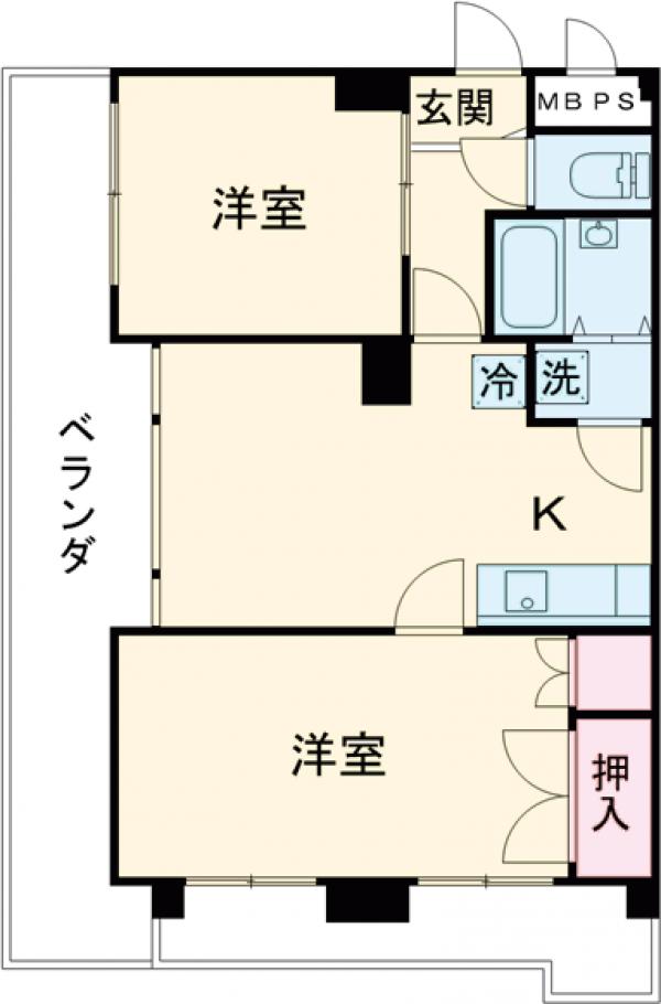 コンチネンタルハイツ御殿山の間取り