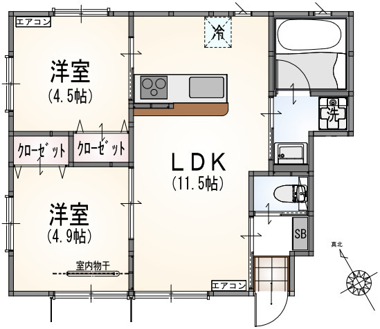 サンライズ登戸Ⅲの間取り