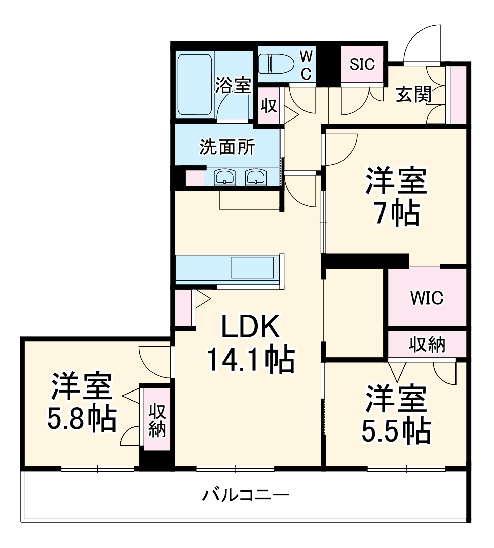 レスピラーレ湘南の間取り