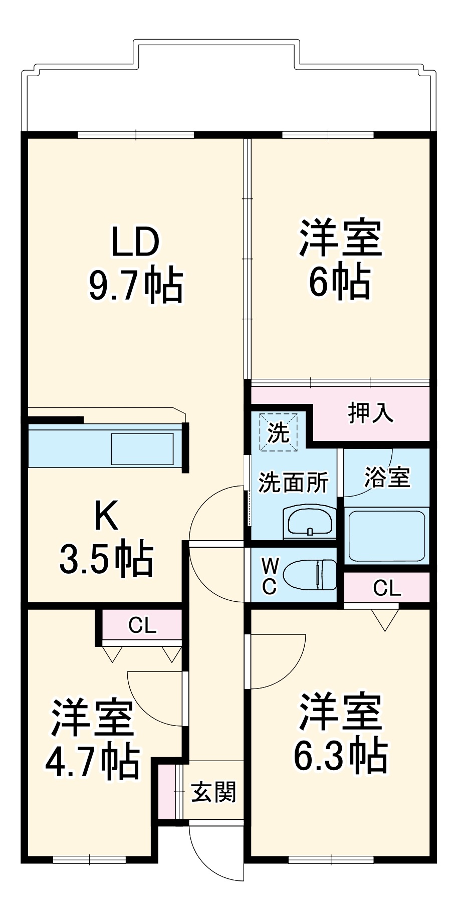 レジデンス山手台・308号室の間取り