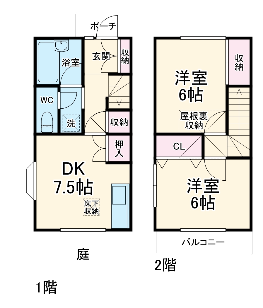 福島コーポの間取り