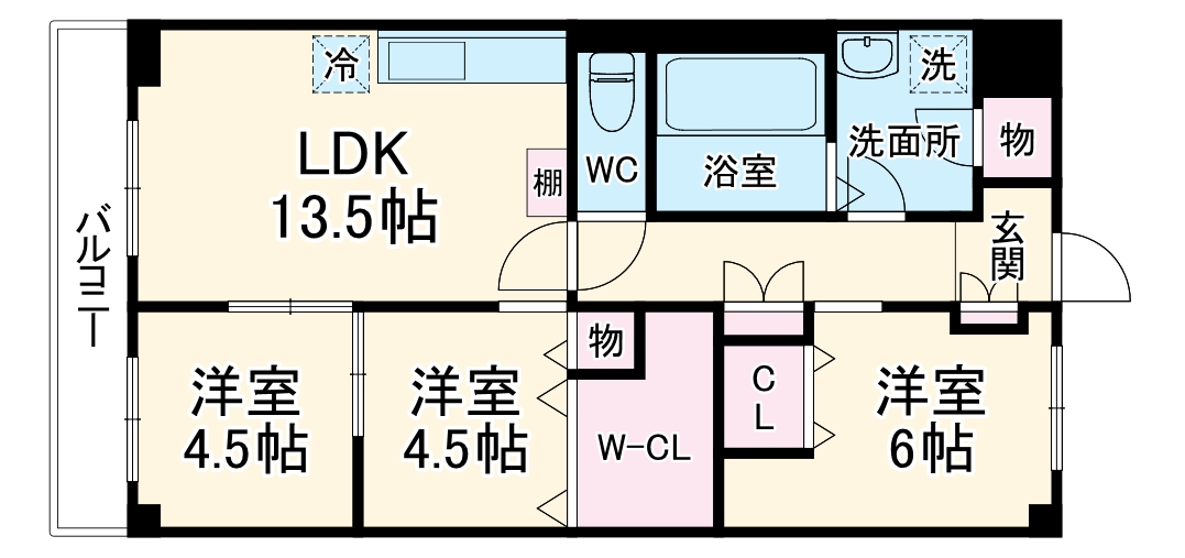 豊中メゾン桃山台一号棟の間取り