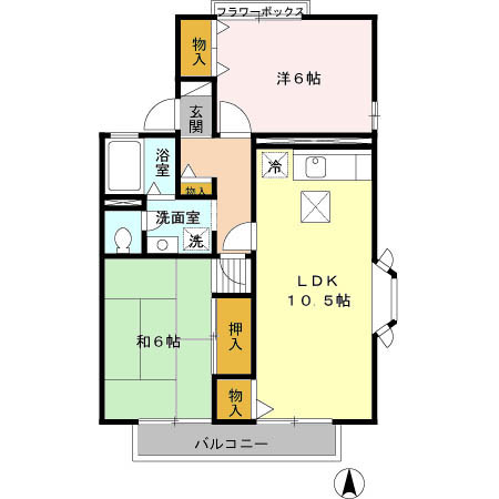 ドミールＫ　Ｂの間取り