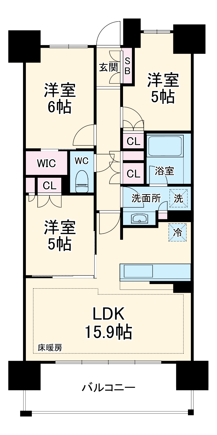 クレアホームズ千葉センタークロスの間取り