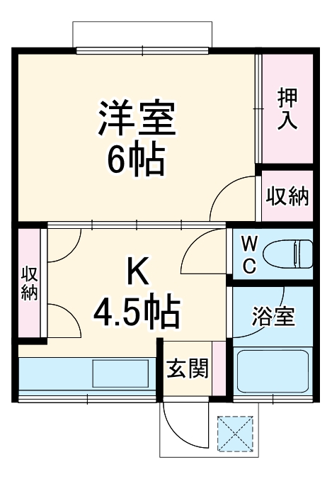 ユーアイハイツ・202号室の間取り