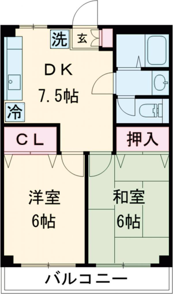 コンフォール２１・101号室の間取り