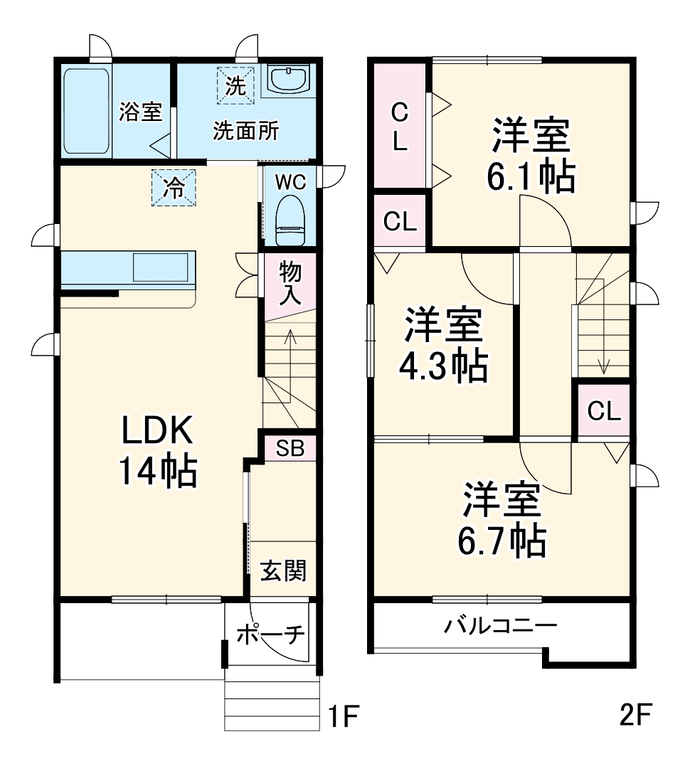 ヴィラ藤塚の間取り