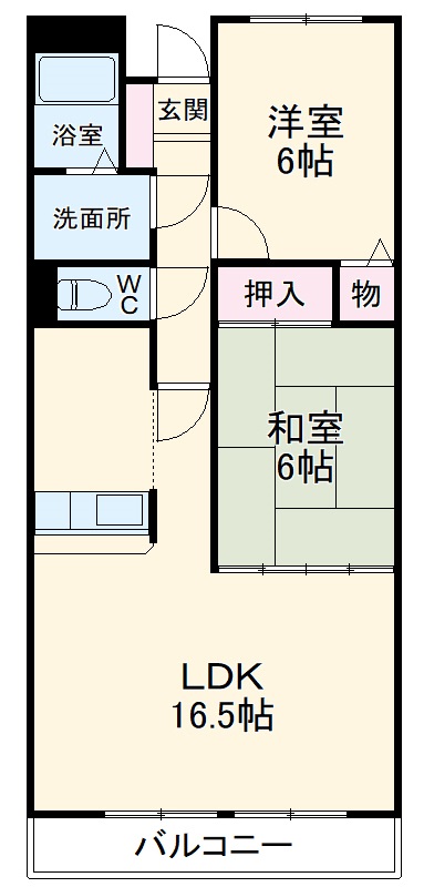 ムーンパーク服部の間取り