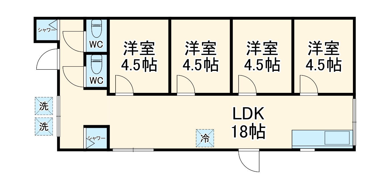 南区平楽貸家の間取り