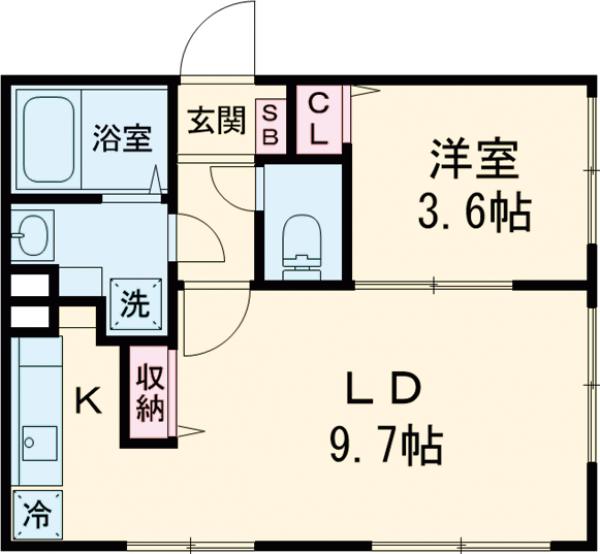 Aster日暮里の間取り