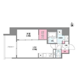 福島の完工年月(2025年1月)築の賃貸マンションの間取り