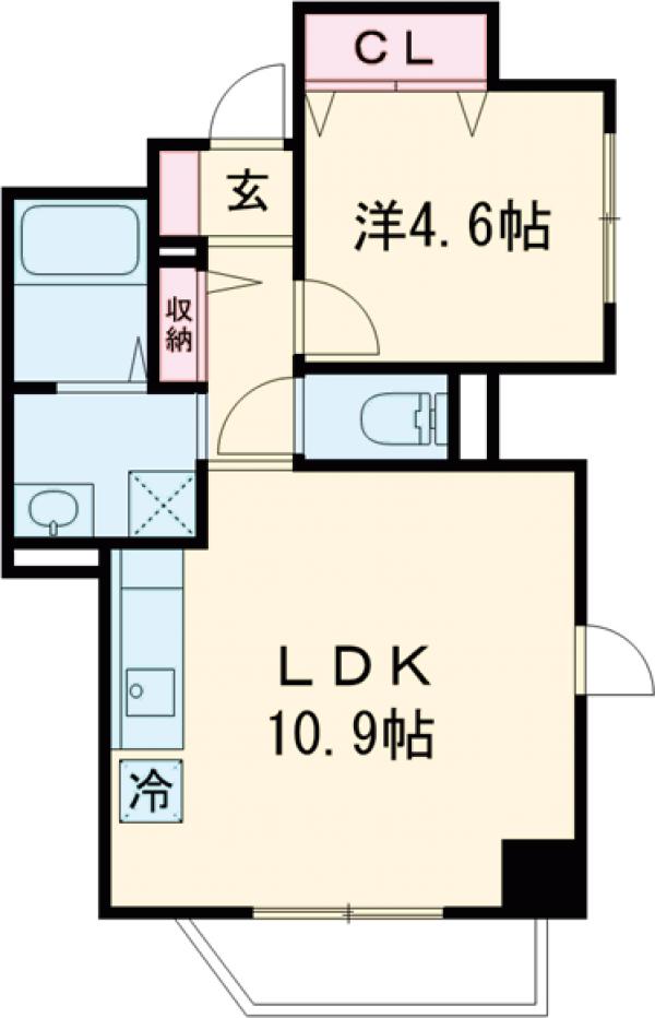 桜Ｆｌａｇ・301号室の間取り