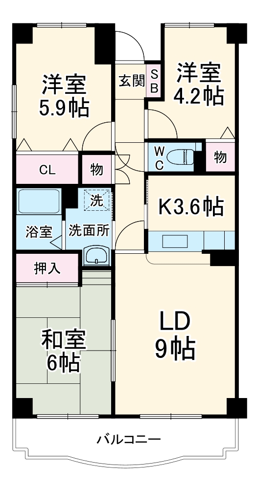 クライン デァ・ベルク Ⅱの間取り