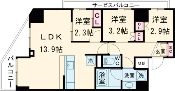 コンフォリア東葛西の間取り