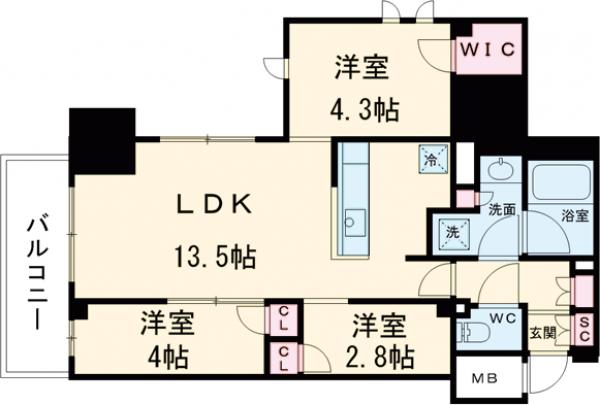 コンフォリア・リヴ板橋の間取り