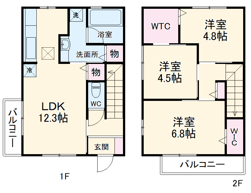 エスペラール西里Wの間取り