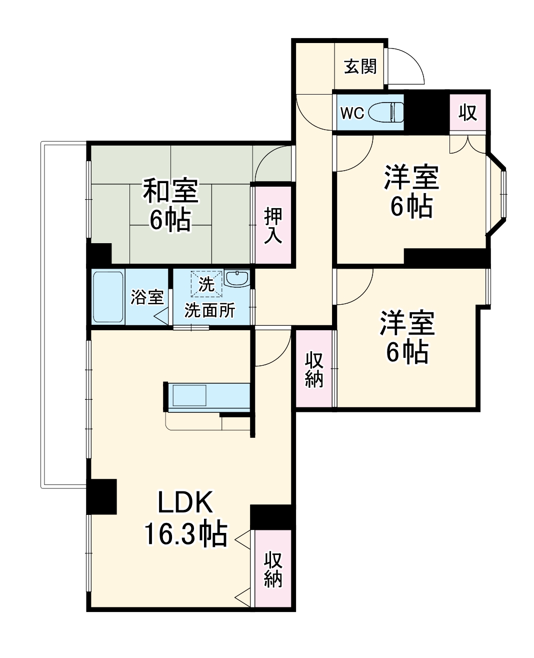 ルピネス亀の井の間取り