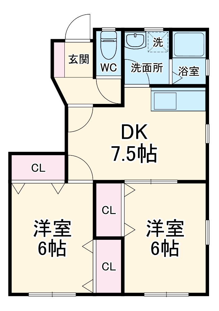 パディーヒルA棟の間取り
